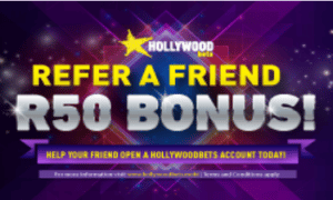 Hollywoodbets Refer a Friend and Get a R50 Bonus Promo