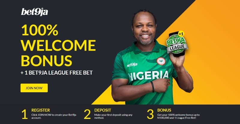 The Bet9ja 100% Welcome Bonus is for New Players on the Platform