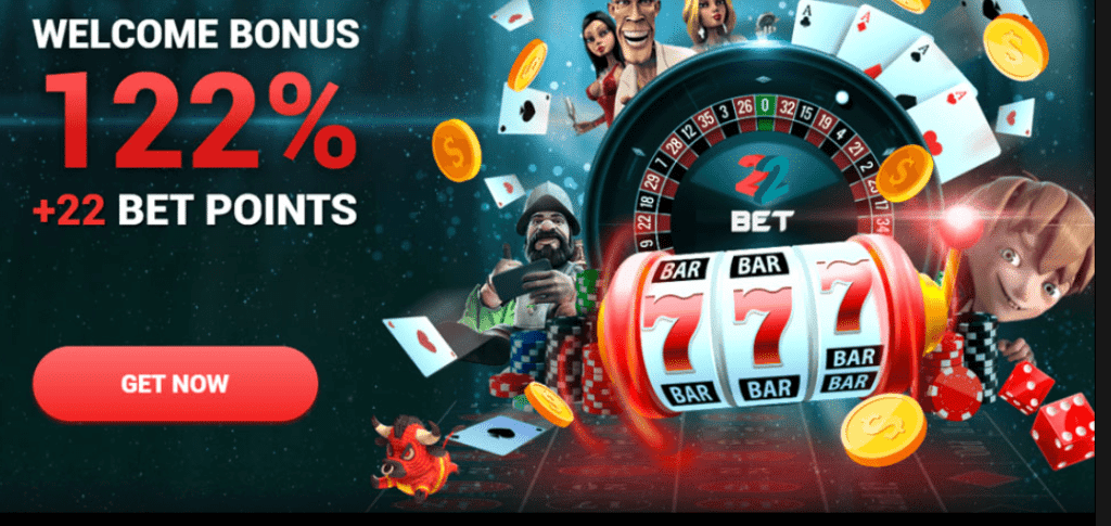22Bet Casino registration comes with some juicy signup bonus that can go as high as 122% of your initial deposit, in addition to Bet Points.