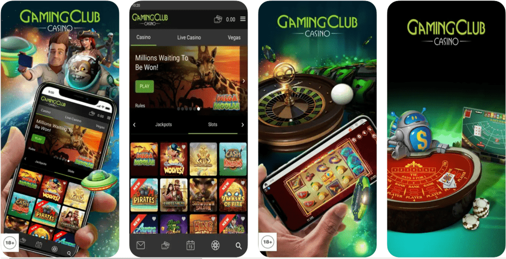A few screenshot of what you can expext to get when you download the Gaming Club Casino App to your iPhone or iPad.