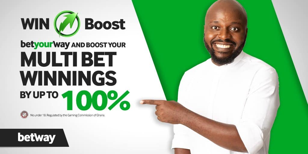 Betway GH offers a simple way to boost your winnings via Multi Bet, a tool that allows you to double your winnings.