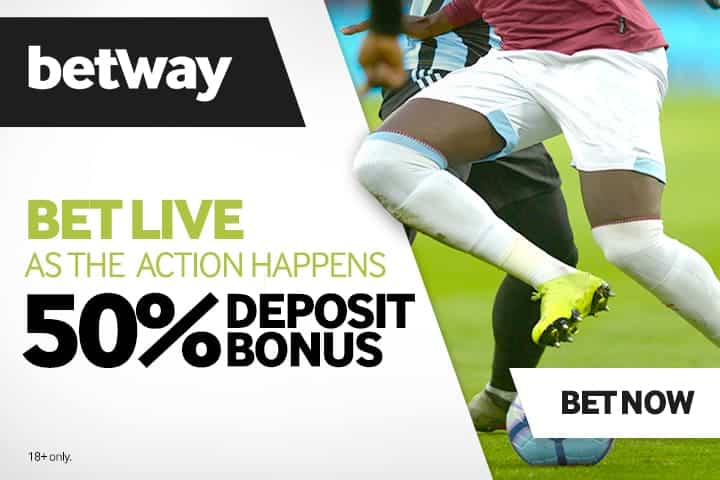 Betway allows you to bet on live game with its Live In-Game betting module.