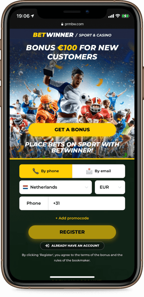 Betwinner's APK provides you direct access to the Welcome Deposit Bonus as well as other incentives.