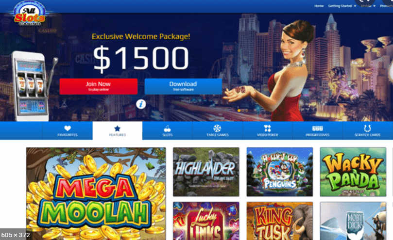 The All Slots Casino Review slot machine selection is simply mind-boggling and features over 400 different games for even the most discriminating slot machine player.