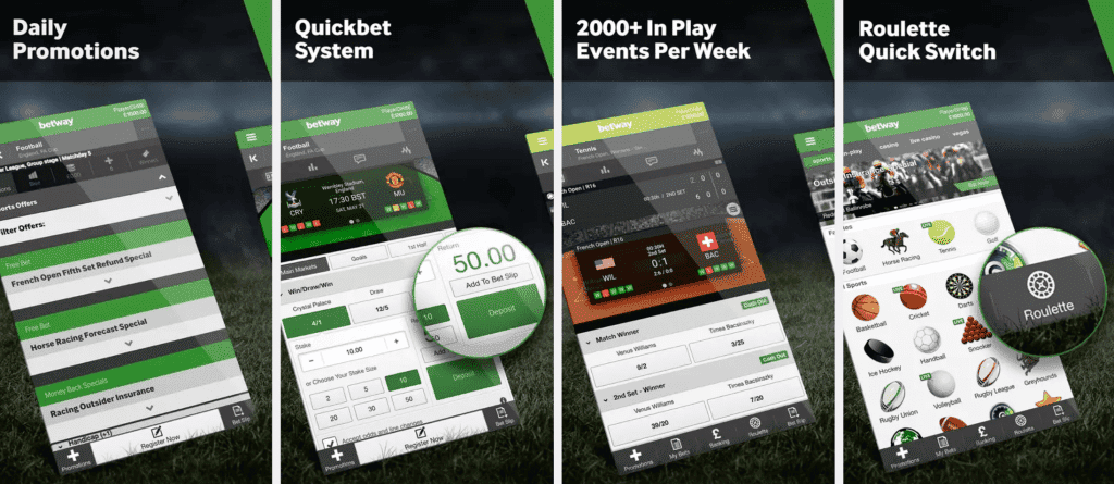 With a sleep and responsive interface, the Betway Nigeria mobile app is the perfect mobile companion for any serious sports bettor.